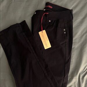 Sabrina Lauren Women's Elegant Black Straight Leg Jeans